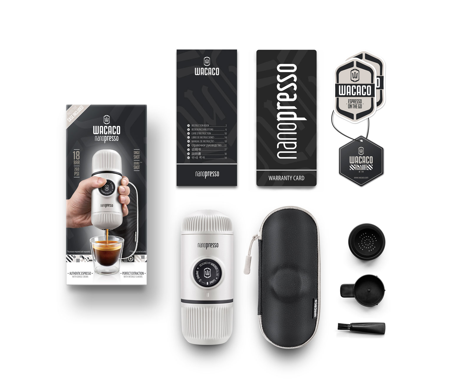 Wacaco Nanopresso inkl. Schutzhülle - chill white