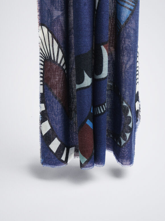 Lenço estampado - Azul