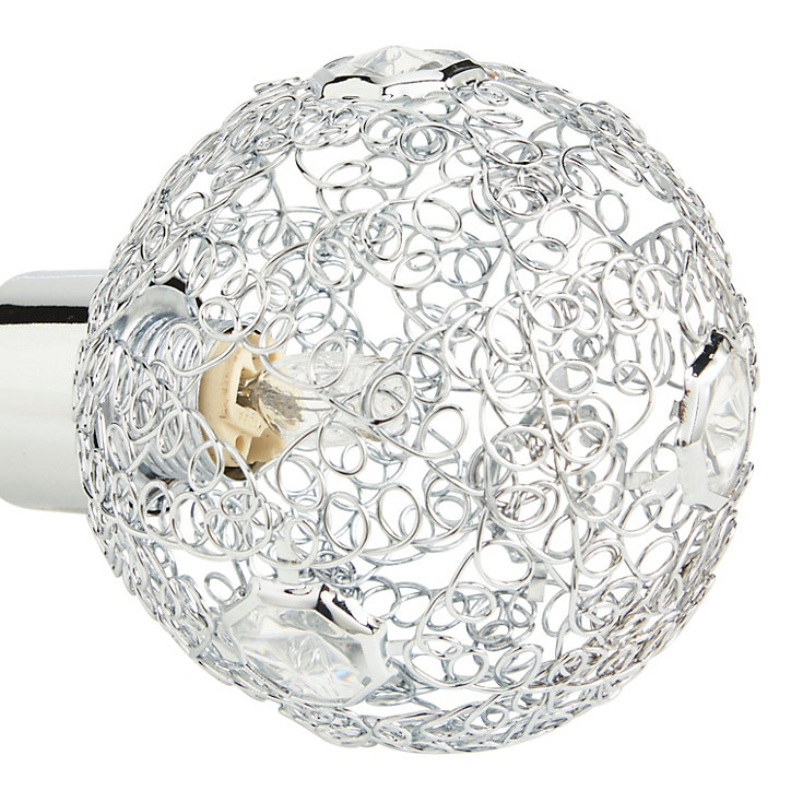 Plafonnier 2 spots Bronte métal/verre chrome G9 2x25 W