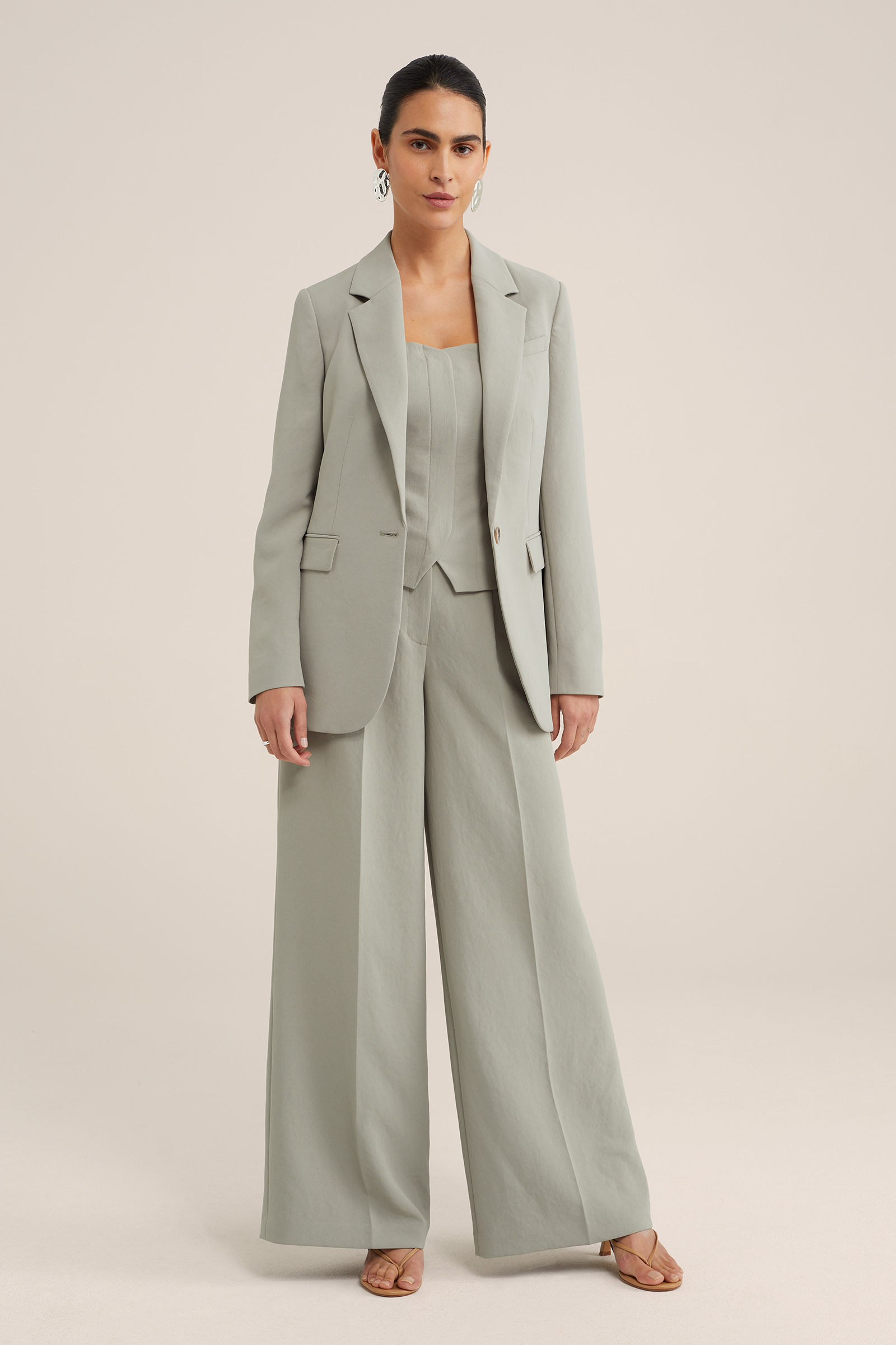 regular fit blazer WE Studio Pastelgroen