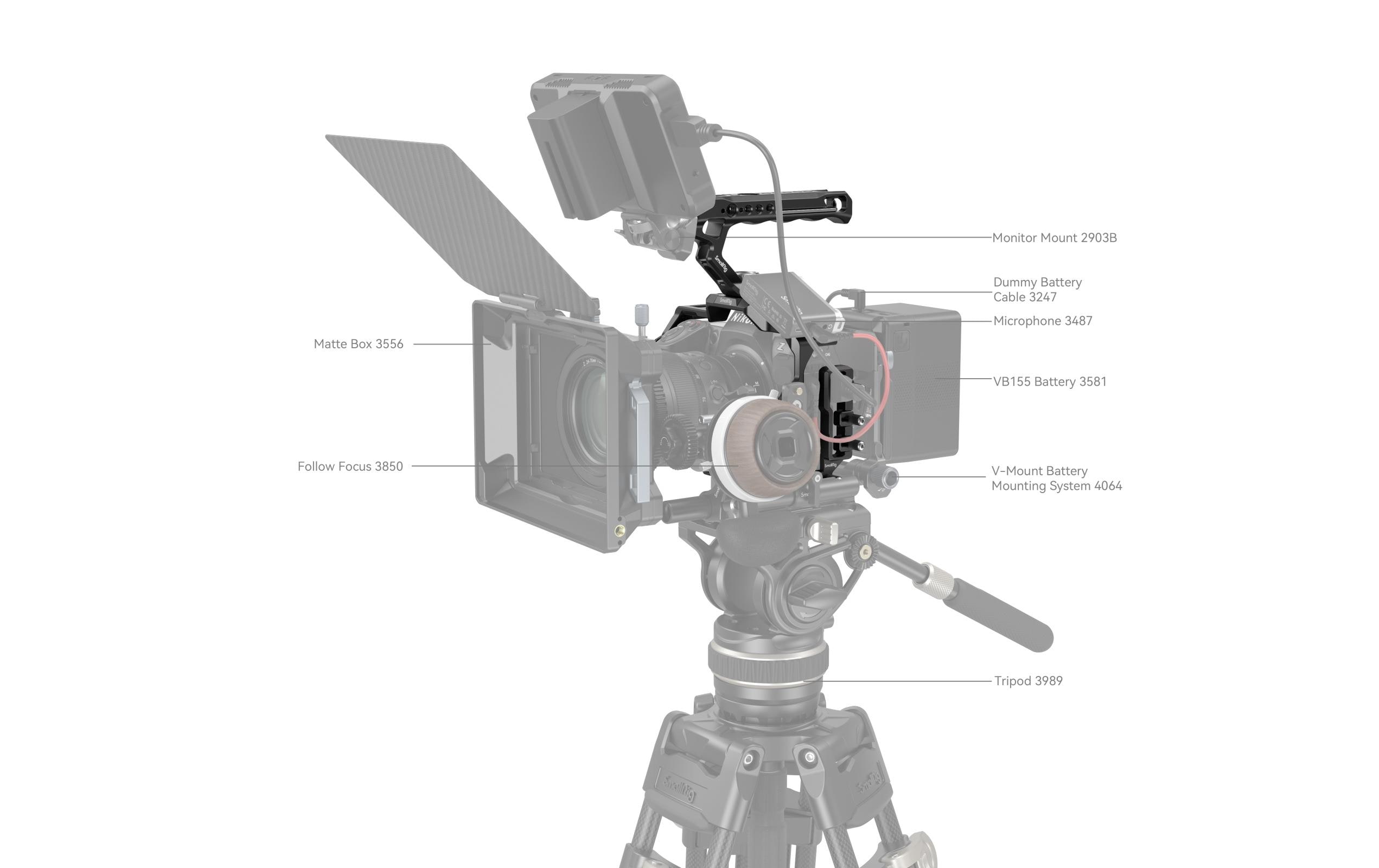 Cage Kit Nikon Z 8<br>Tragbares Handheld-Käfig-Kit zum Schutz der Kamera und zur Befestigung von Zubehör