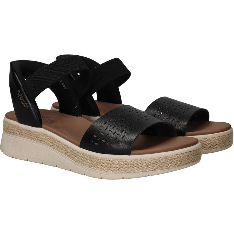 Skechers Slip-Ins: Bobs Sun Ray Sandalen Zwart Dames