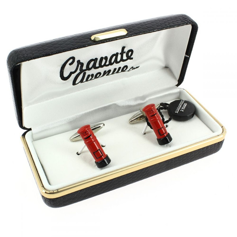 Boutons de manchette, Boite poste anglaise, rouge