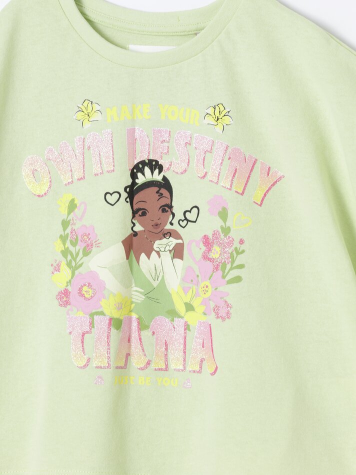 Camiseta com estampa da Tiana e o Sapo ©DS - Verde