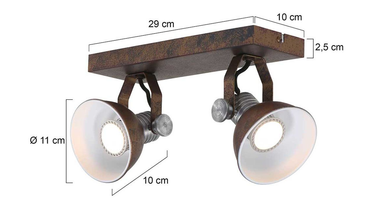 Plafondlamp Brooklyn 1534B Brooklyn B12 x D12 cm
