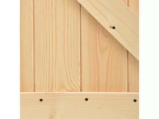 Porte coulissante avec kit de quincaillerie 90x210cm Pin massif