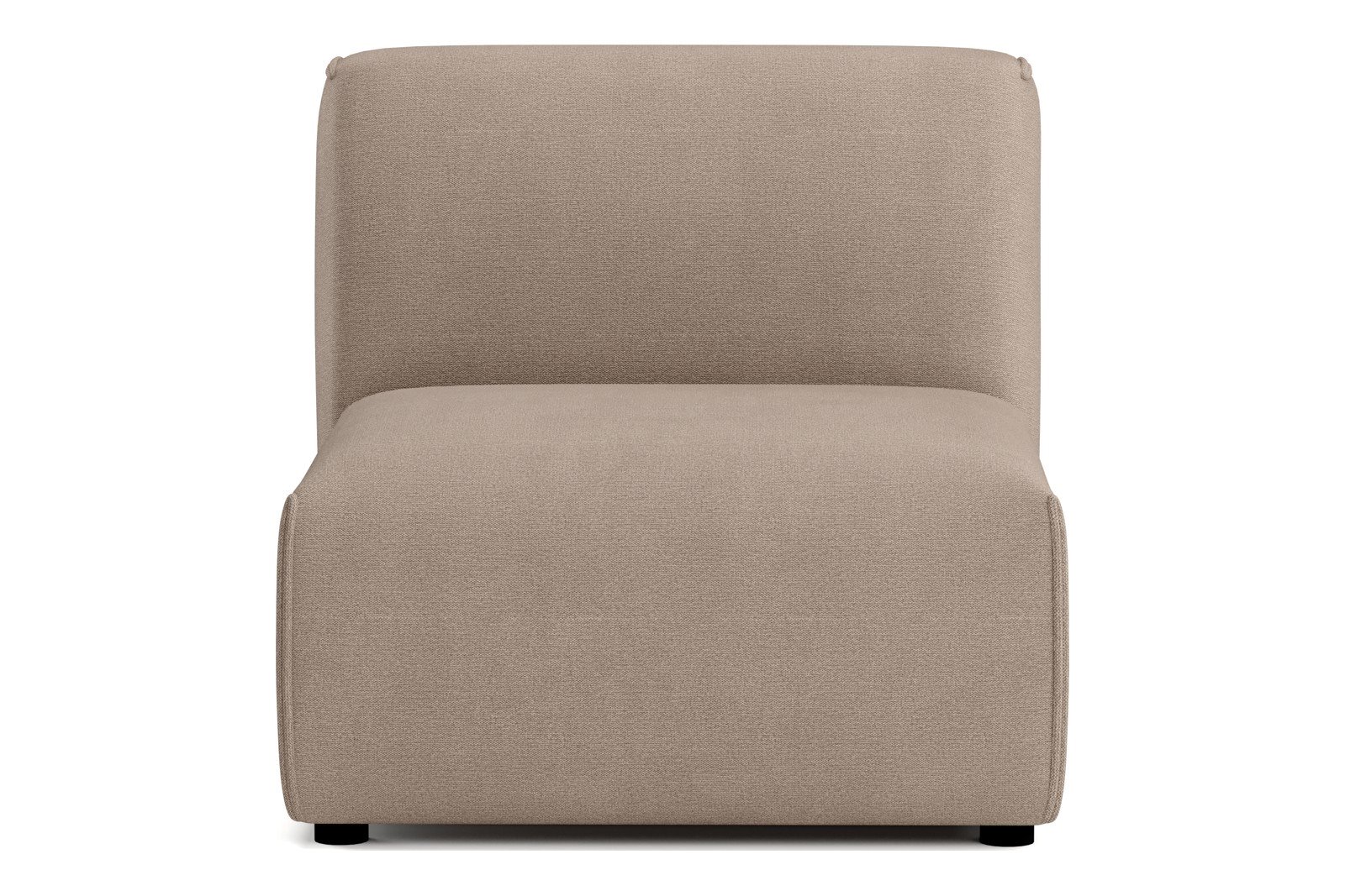 Monaco Lux 1-seter stol Tekstil Brego 34 Light Brown med sorte ben. Lux komfort.