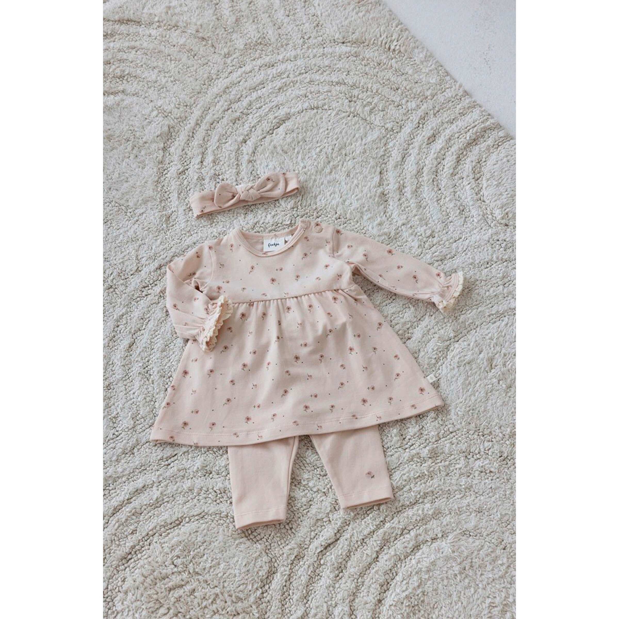 Feetje Kleid langarm Blumen rosa