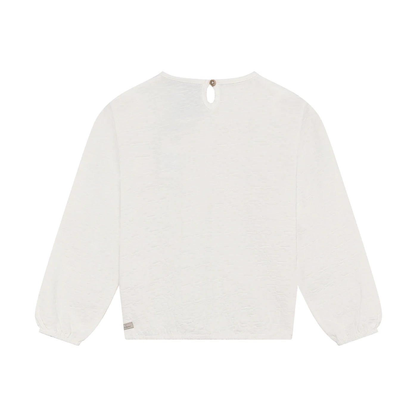 Daily7 Daily7 t-shirt longsleeve ruffle egret