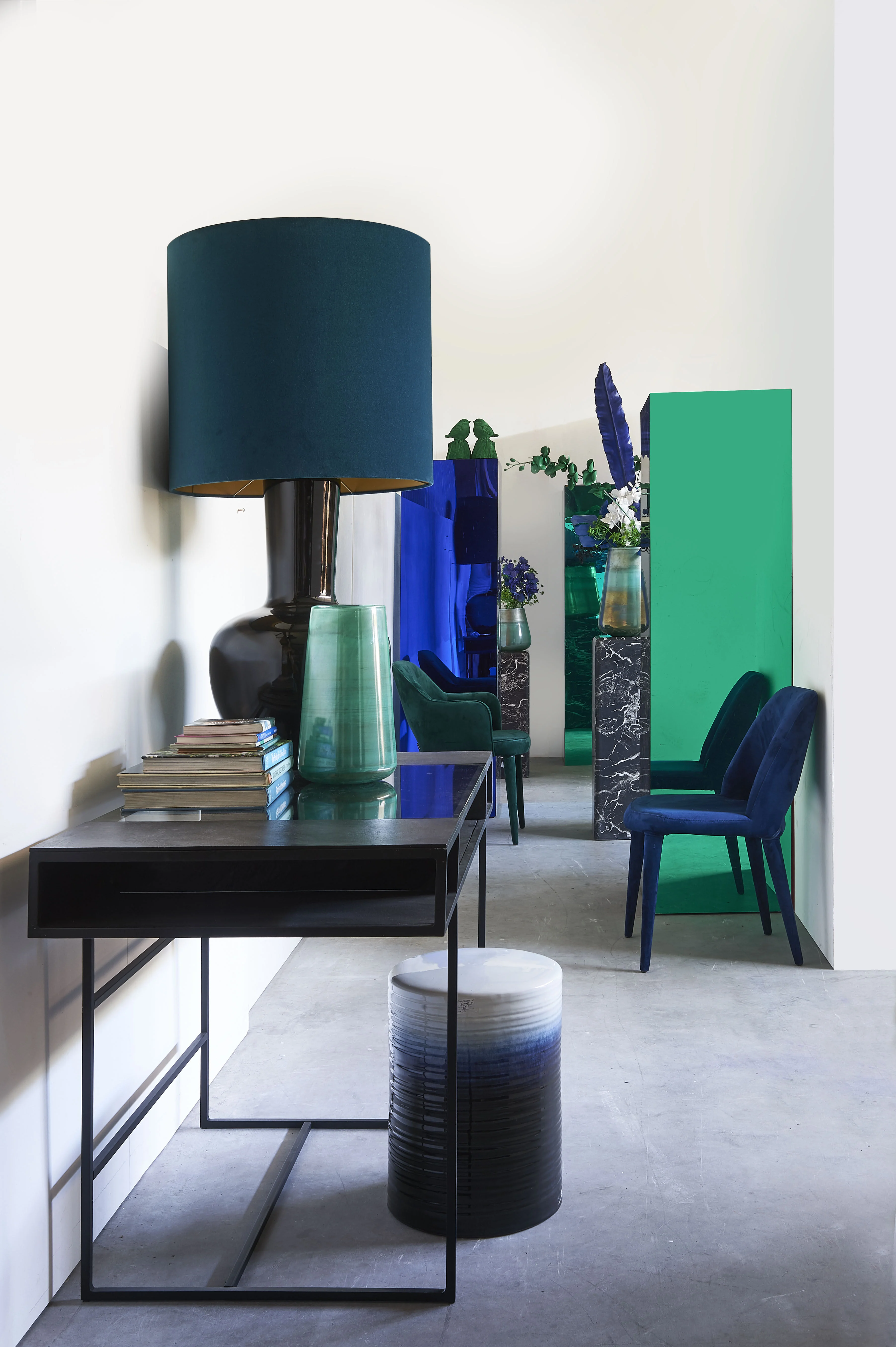 LAGOON - Tabouret céramique | Bleu