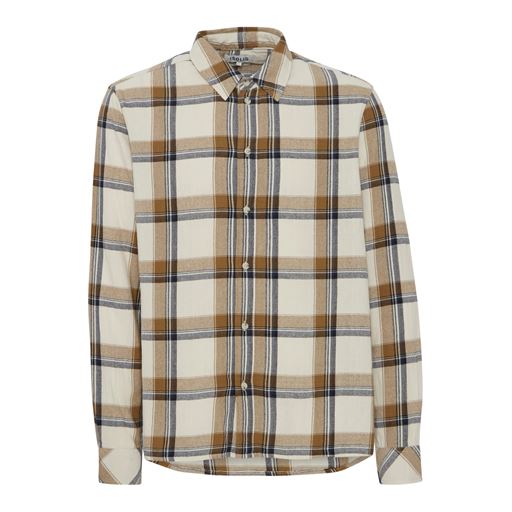 Solid Langærmet Skjorte, Oatmeal, XL