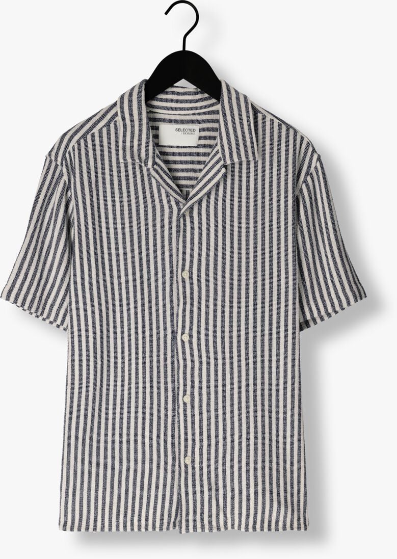 SELECTED HOMME donkerblauwe selected homme casual overhemd slhrelax-sal shirt resort