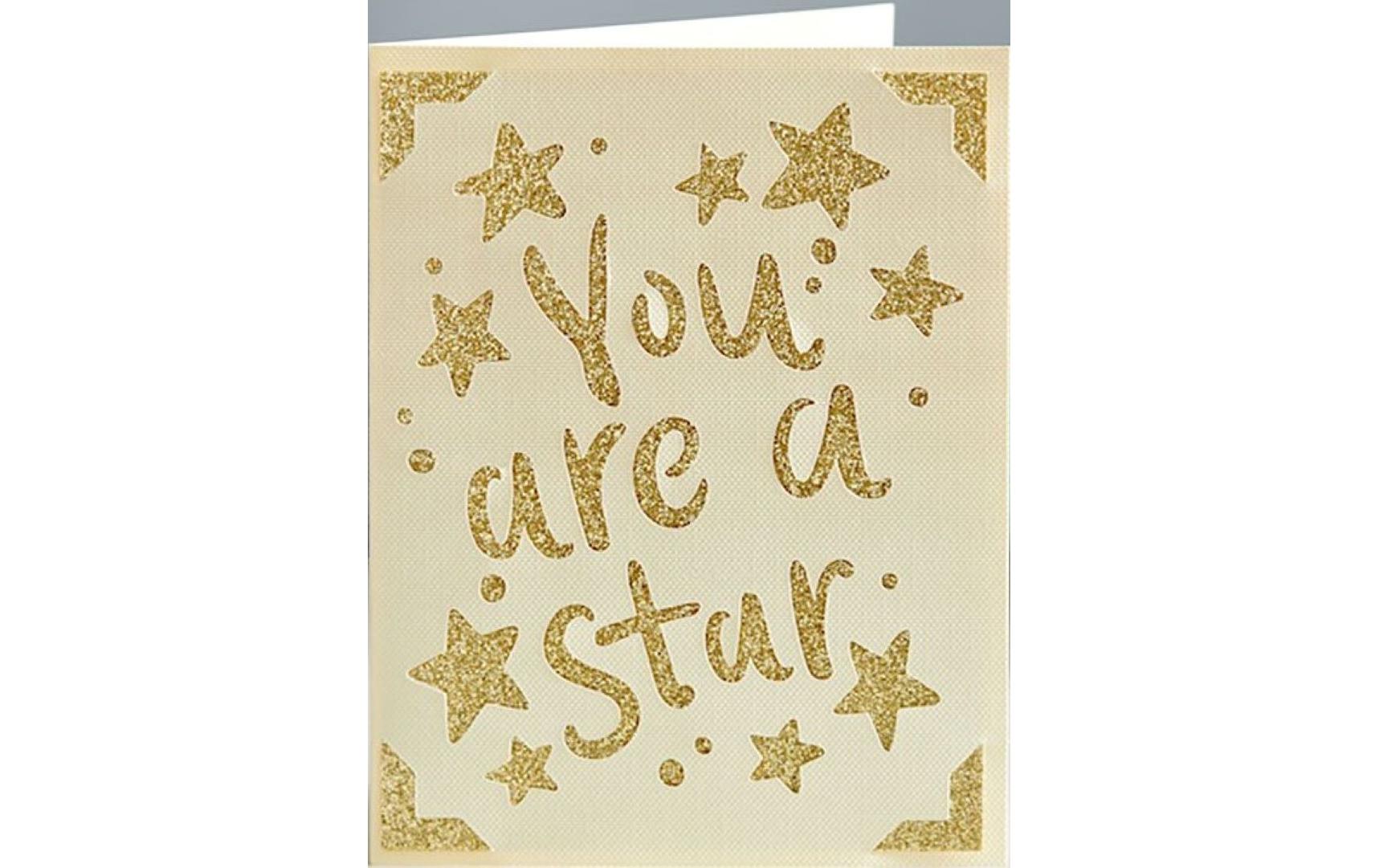 Blankokarte Joy 10.7 x 13.9 cm, Glitz and GlamPraktische Kartensets Joy mit Couverts