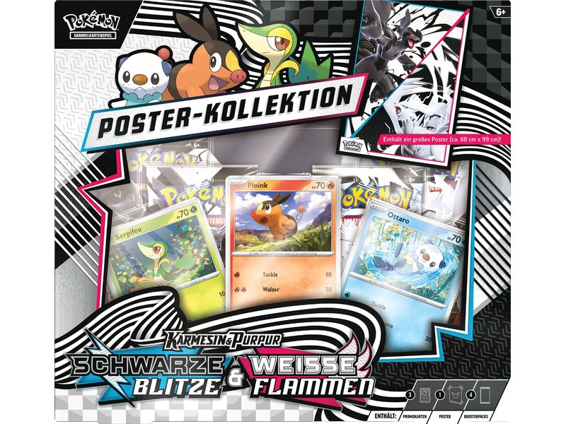 The Pokémon Company Schwarze Blitze & Weisse Flammen Poster Sammelkartenbox zu Pokémon