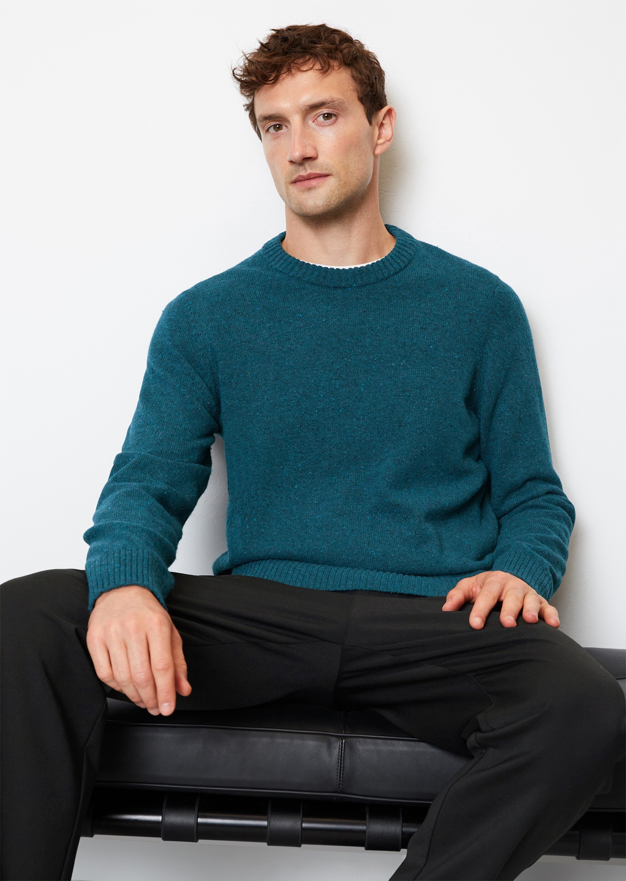 Pullover regular aus gesprenkeltem Tweedgarn
