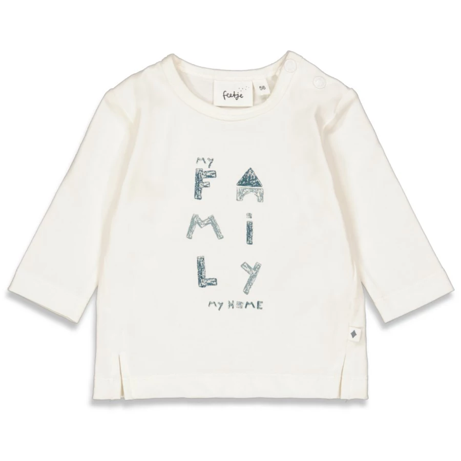 Feetje Langarmshirt Family Offwhite