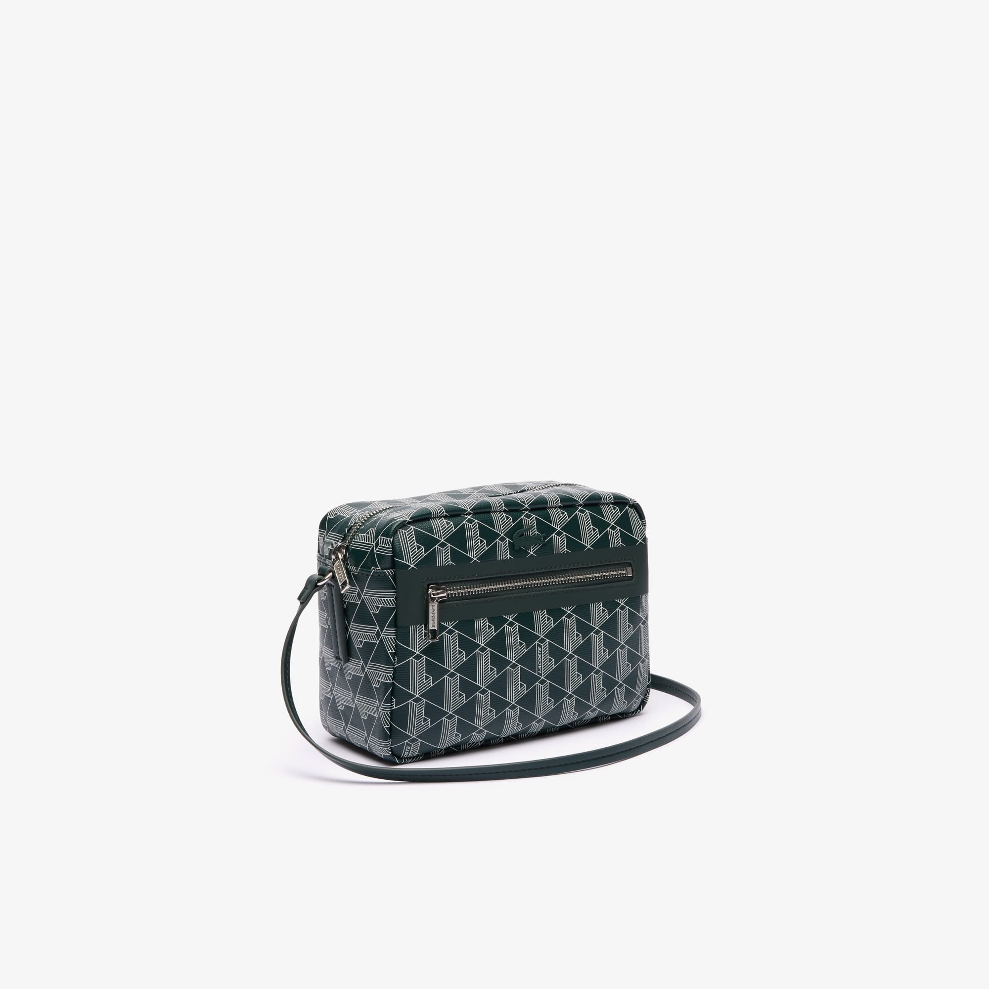 Sac vanity Zely monogramme en toile enduite Portefeuilles & Petite Maroquinerie - Vert - Lacoste - Femme