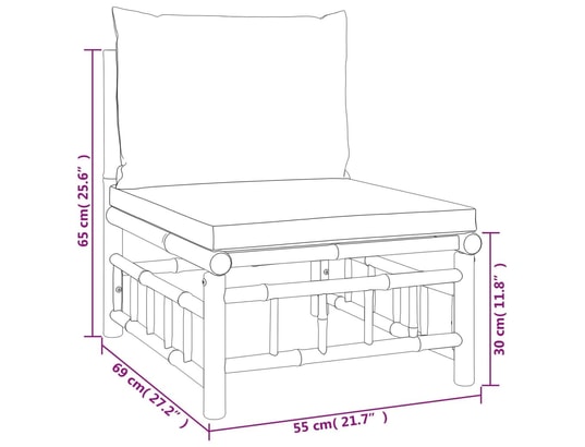 LES TENDANCES - Salon extérieur Salon de jardin-blanc-5 places-55x65x30-490403
