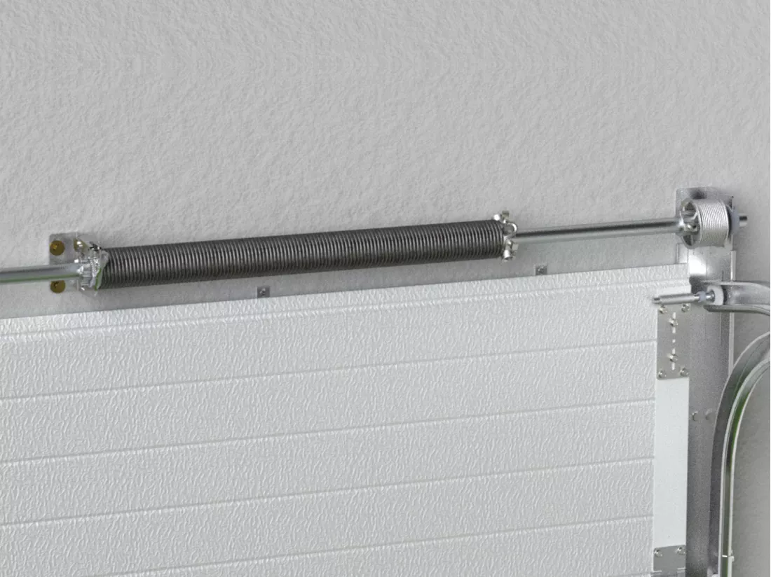 Porte de garage sectionnelle à cassette blanc avec fenêtres motorisée L254 x H218 cm - CAOPAS