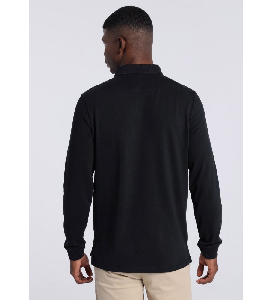 Camisa polo básica de manga comprida Bendorff preta