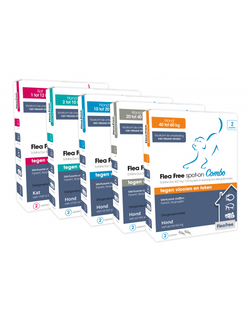 Flea Free Spot-On Combo Hond Xlarge - Anti vlooien en tekenmiddel