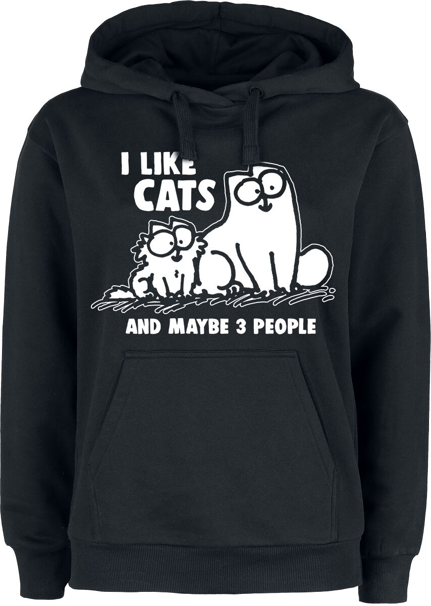 I Like Cats And Maybe 3 People  | Simon' s Cat Sweat-shirt à capuche