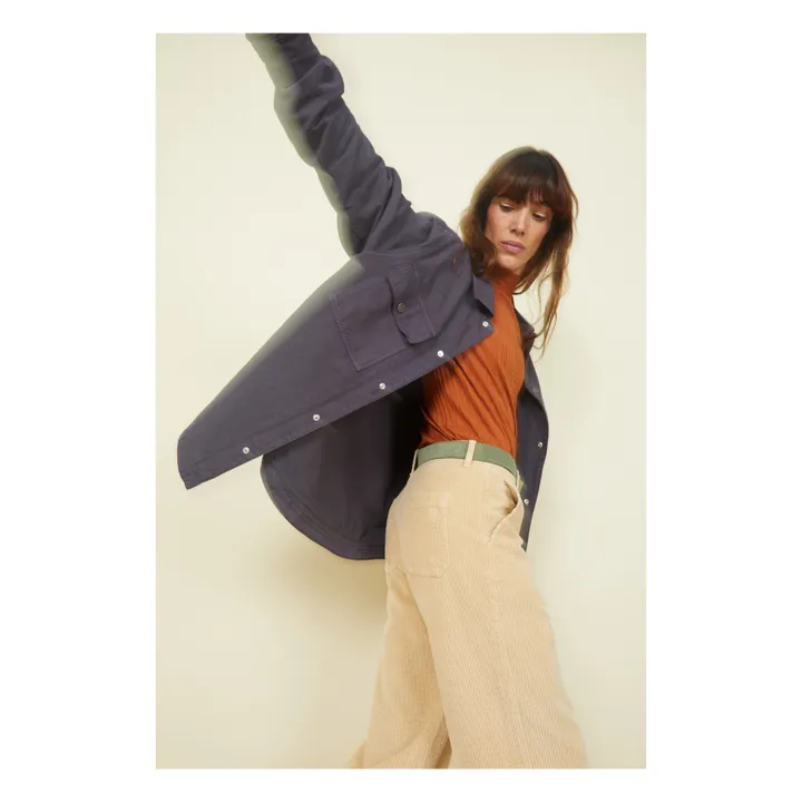 SMALLABLE BASICS Pantalon Femme velours côtelé coton bio | Mastic