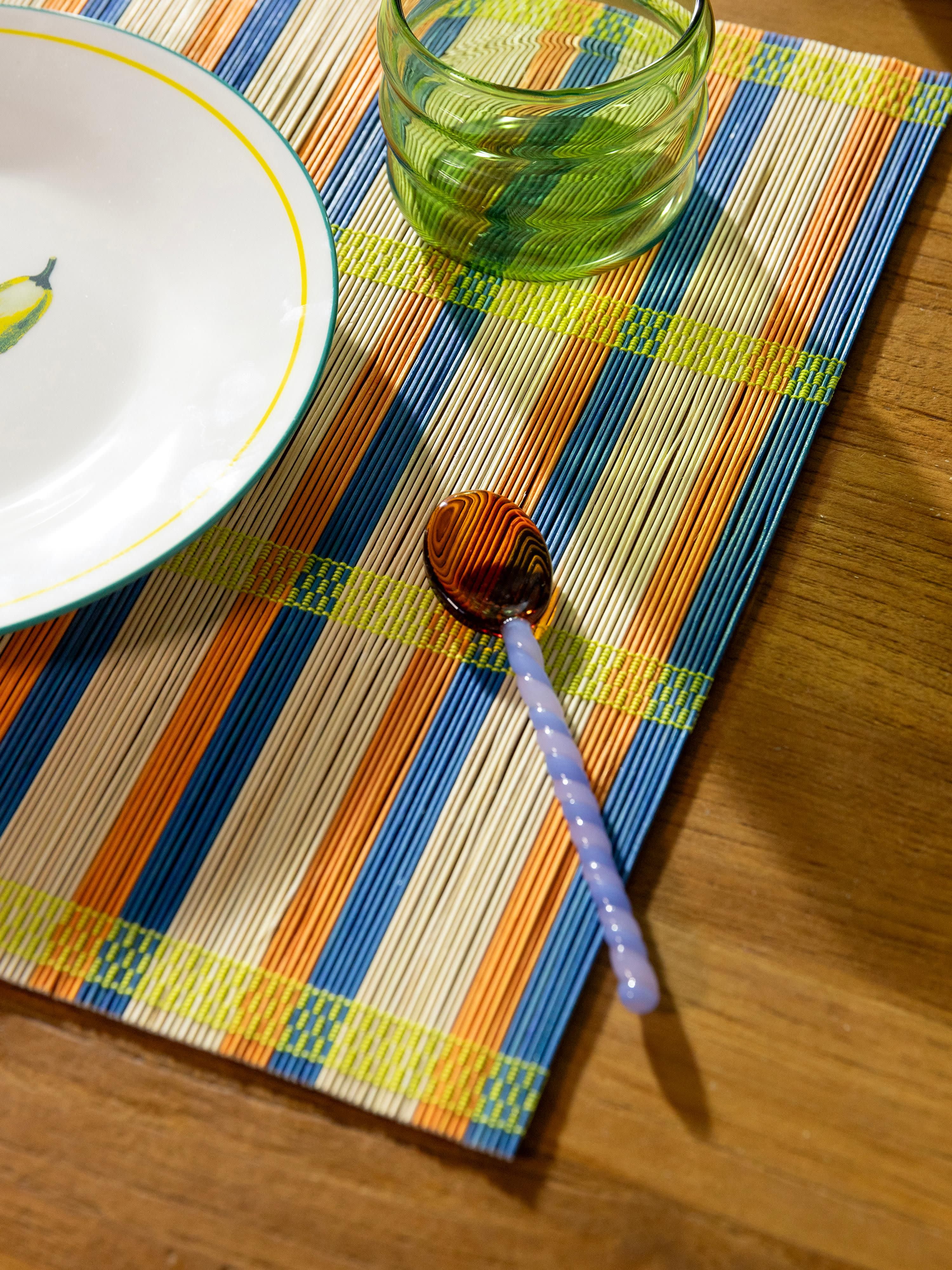 Handgemaakte glazen lepel Duet uit borosilicaatglas, 4 stuks