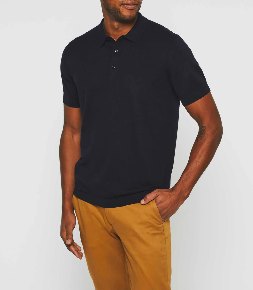 Polo manches courtes marine 