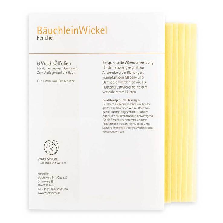 Bäuchlein Wickel Fenchel 2% Wachswerk, 6 St