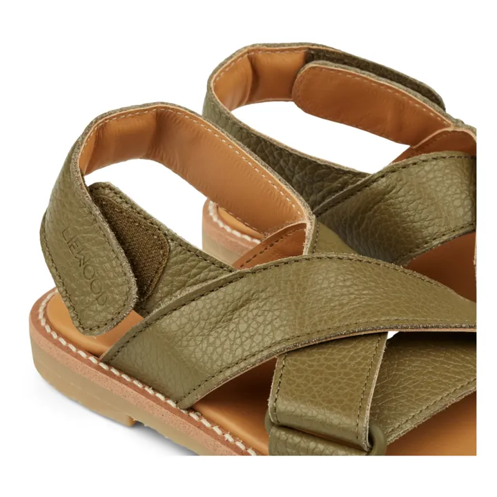 Liewood Sandales Cuir Jady | Vert kaki