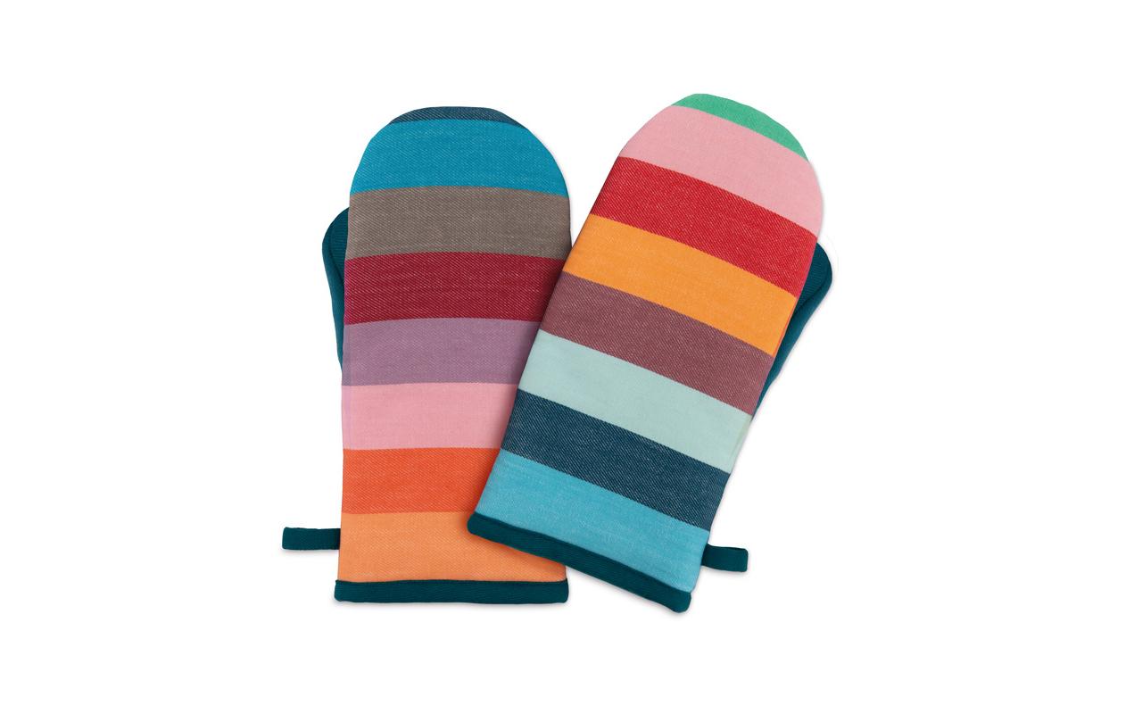 Küchenhandschuh Nummer 2 MehrfarbigHitzebeständige Handschuhe aus Baumwolle