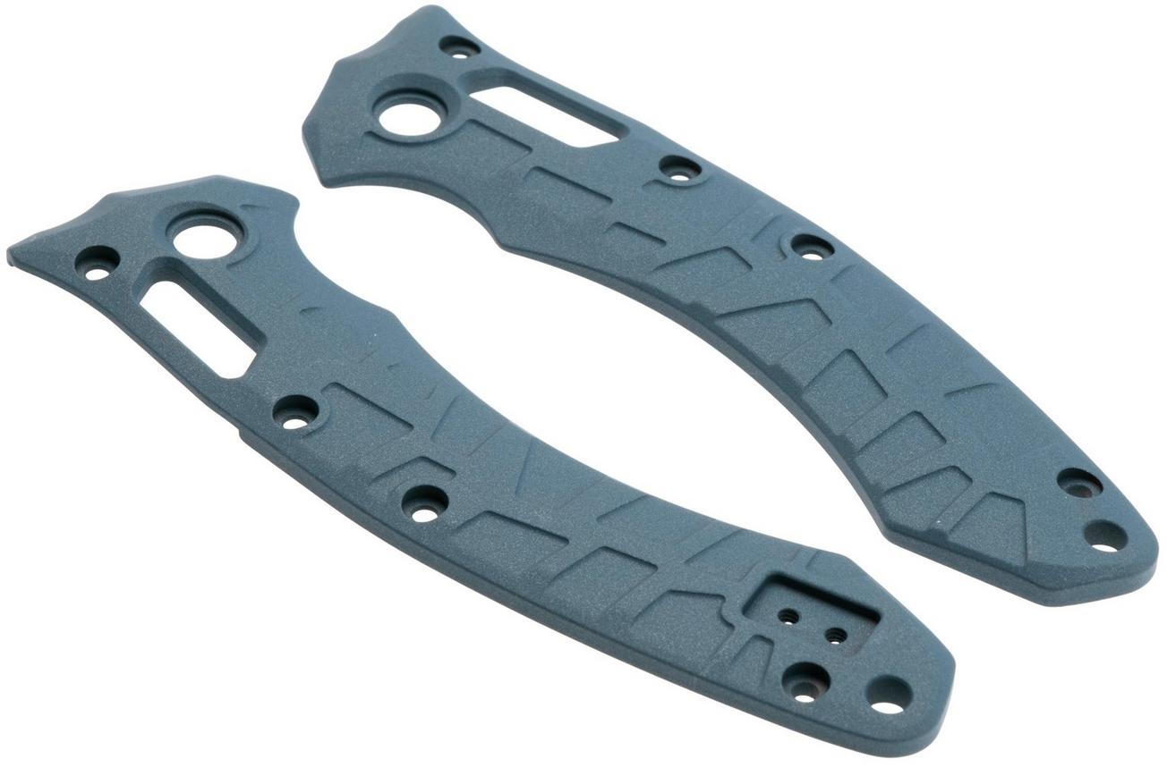 Lex Custom Microtech Amphibian Scales AMPHH185 Cerakote Blue Titanium, handgreepschalen