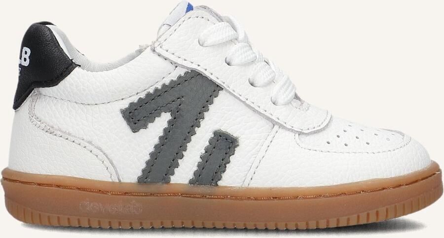 Develab 44427 Sneakers Jongens Leren Sneaker Wit