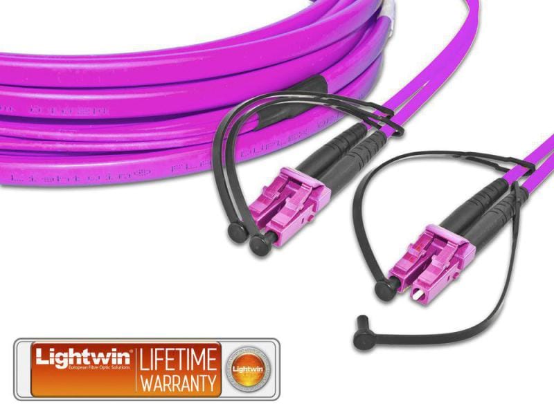 Lightwin LWL-Patchkabel Multimode LC – LC, OM4, Duplex, 1 m Multimode LC-LC OM4 1 m