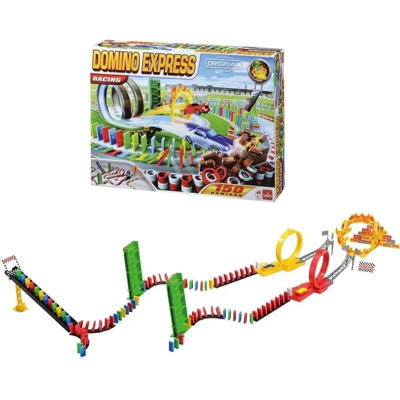 DOMINO RACING AVEC 100 DOMINOS