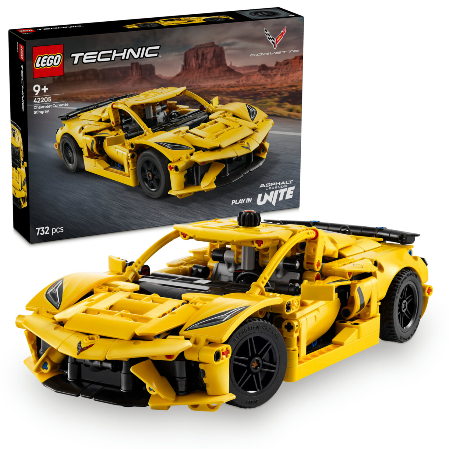 LEGO® Technic 42205 Chevrolet Corvette Stingray - Spielzeug Sportwagen ab 9 Jahren