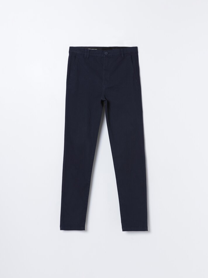 Calças chino skinny - Azul Comissária de Bordo