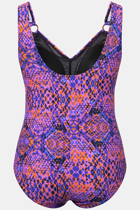 Badeanzug, Raffung, Softcups, Zierringe