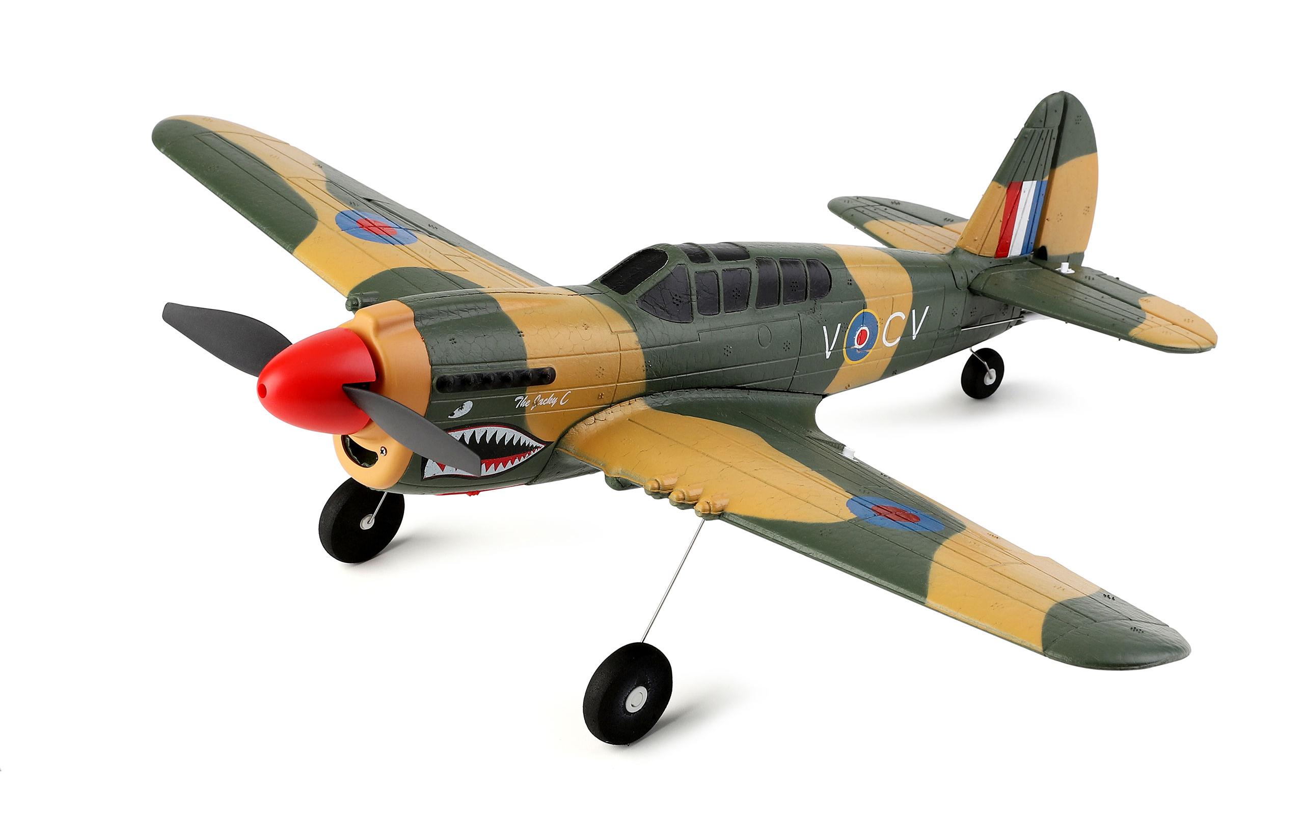 Warbird AMXflight P40 Fighter, Gyro, 4-Kanal, 384 mm, RTFKleines Curtis P40 Warhawk Modell mit Gyro Stabilisierung