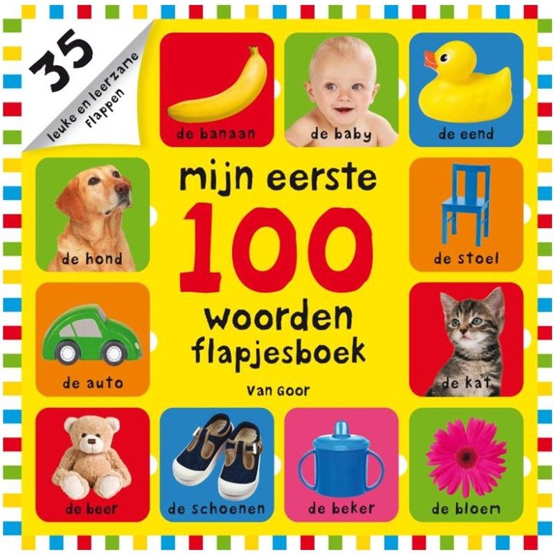 Priddy - Mijn Eerste 100 Woorden - Flapjesboek - Leerzaam - Kleurrijke Foto's