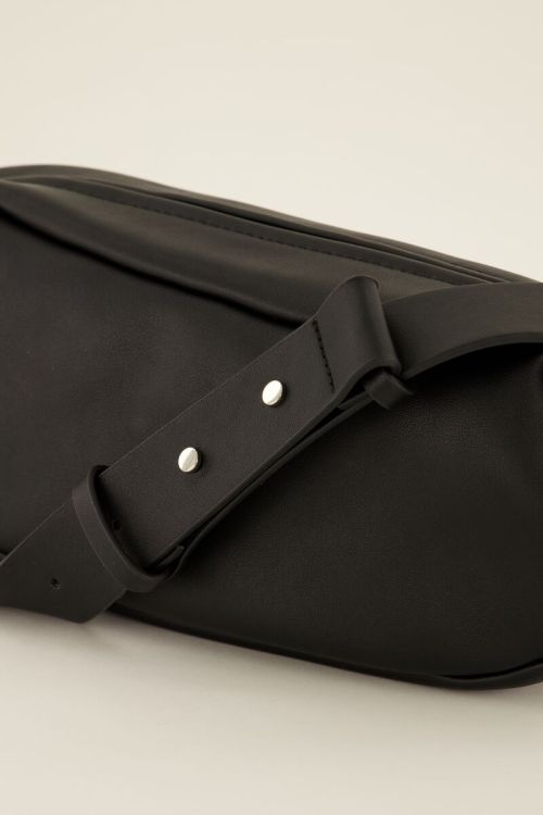 Zwarte crossbody tas langwerpig