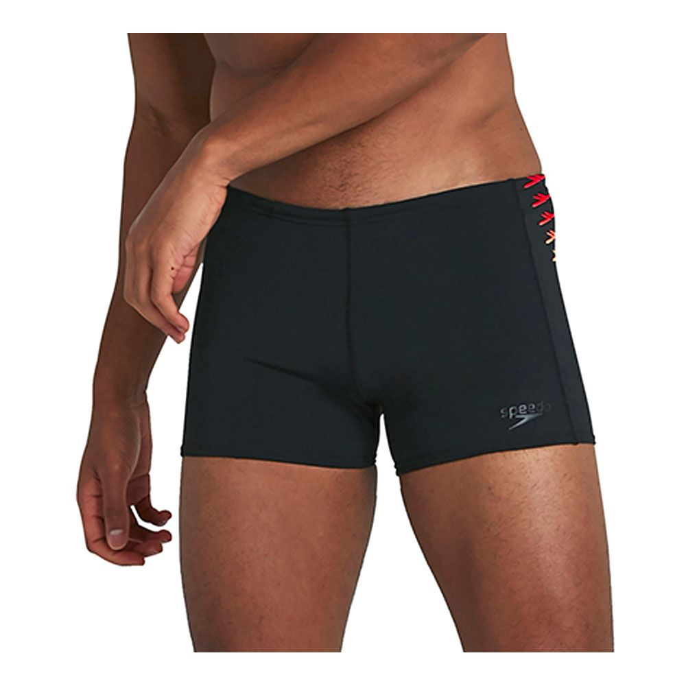 Speedo TECH PANEL - Boxer de bain Homme black/yellow
