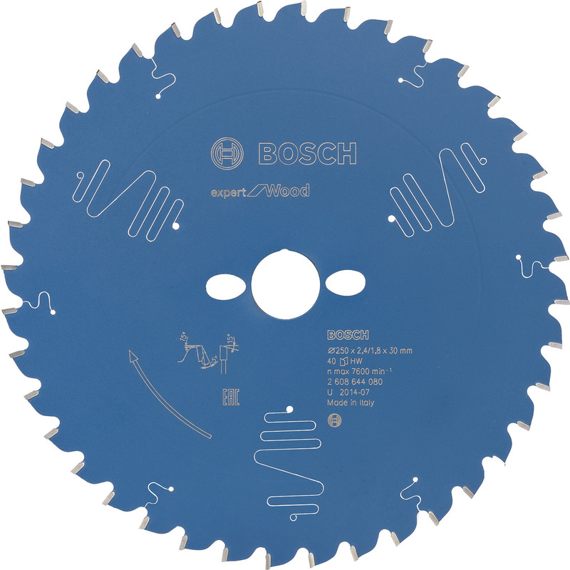 Bosch Expert For Wood cirkelzaagblad 250x30x2,4mm 40T