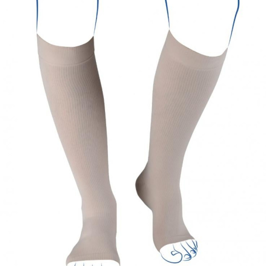 Chaussettes contention homme classe 3 pied ouvert Thuasne Venoflex Elégance
