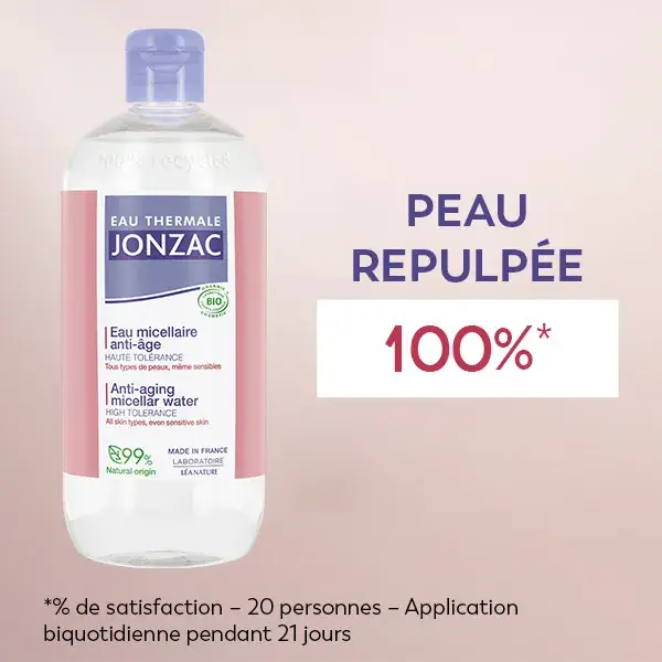 Eau thermale Jonzac, Sublimactive, Eau Micellaire anti-âge bio 500mL