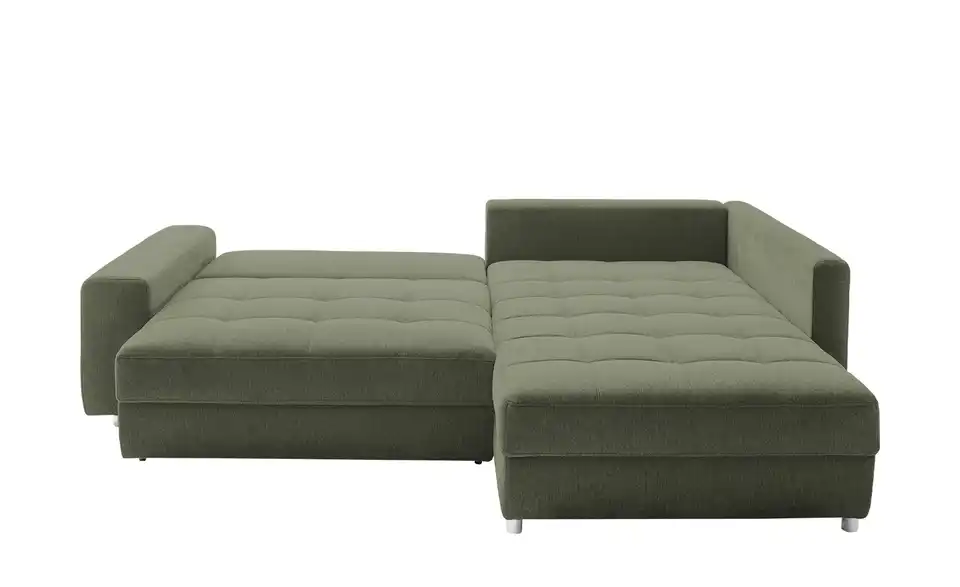 Ecksofa Arissa de Luxe Grün rechts Webstoff