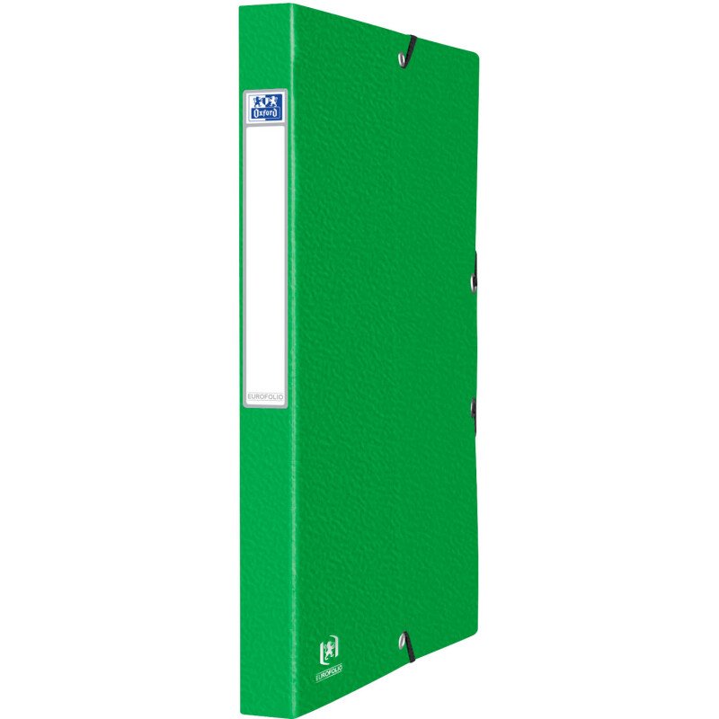 Chemise box carte EUROFOLIO+ Oxford 24 x 32 cm dos 2,5 cm couleurs assorties