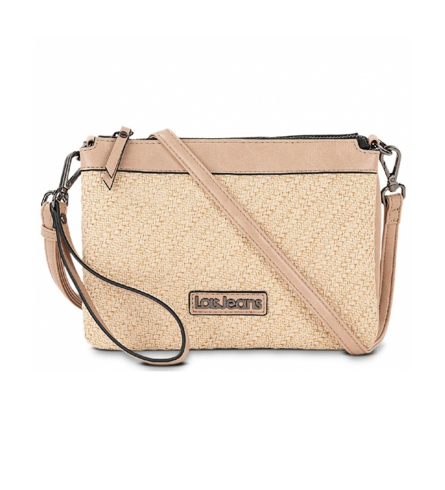Bolsa de ombro Lois Bolso tripla casual 313315 bege -23x17x6cm-