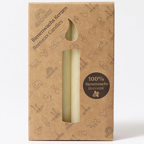 Grimm's 100% bijenwaskaarsjes crème - 12st